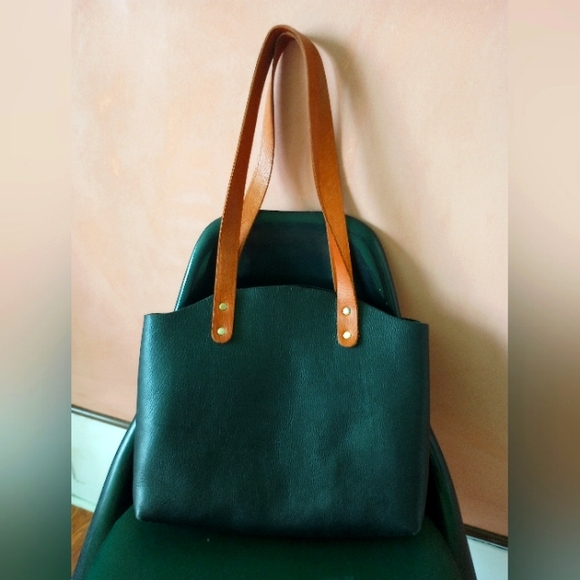 Carbon2Cobalt Market Tote Leather EXCELLENT CONDITION Carbon 2 Cobalt Boho - Picture 3 of 5